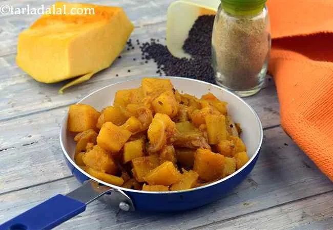  कद्दू की सूखी सब्ज़ी - Pumpkin Dry Vegetable 