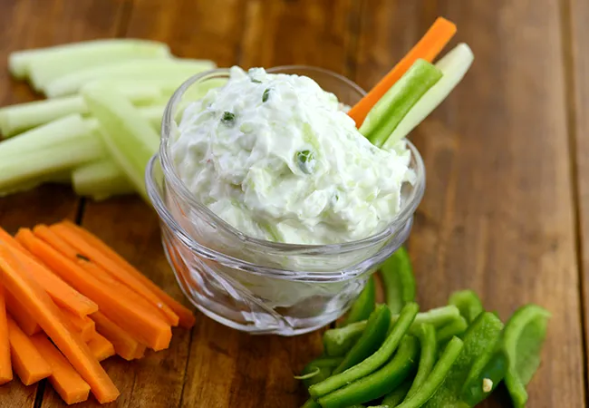  Radish, Cucumber and Curd Dip