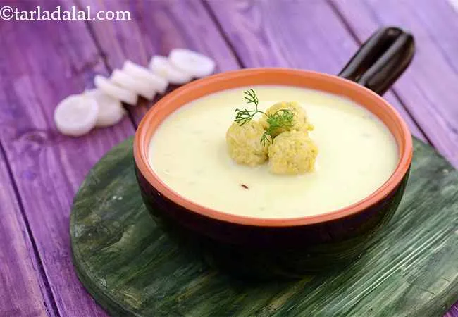 Radish Koftas in Kadhi