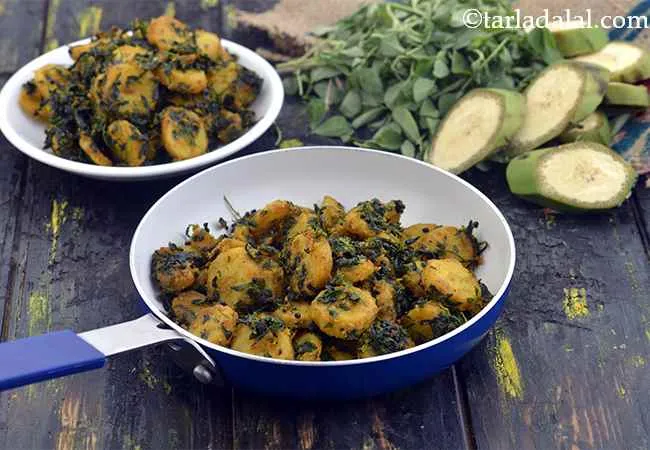 Raw Banana Methi Subzi