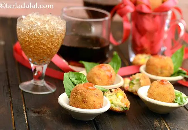 Risotto Balls with Pizza Sauce
