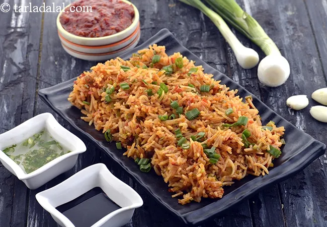 शेजवान फ्राइड राइस रेसिपी | चाईनीज फ्राइड राइस | शेजवान मसाला राइस | Schezuan Fried Rice, Schezwan Fried Rice