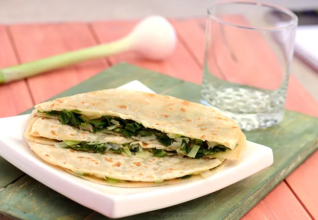 Spring Onion Parathas