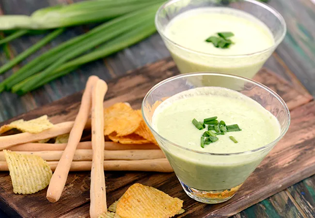Spring Onion and Curd Dip