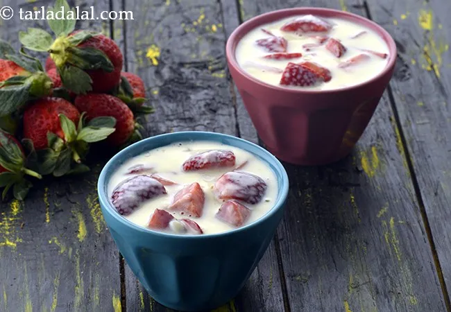Strawberries in Custard Sauce