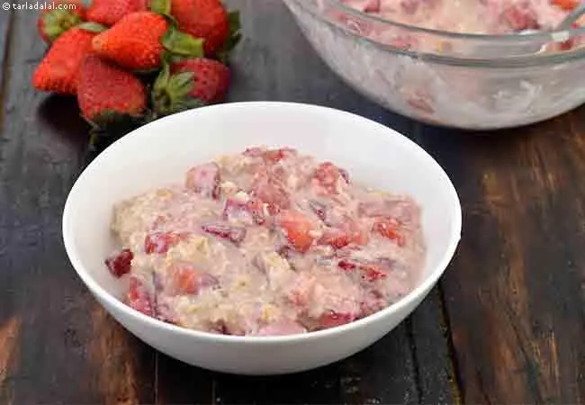 Strawberry Oats Pudding