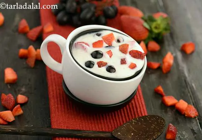 Strawberry and Black Grape Raita