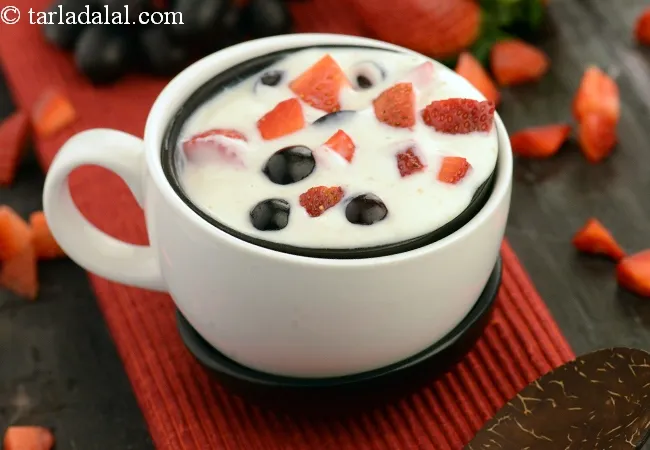 Strawberry and Black Grape Raita