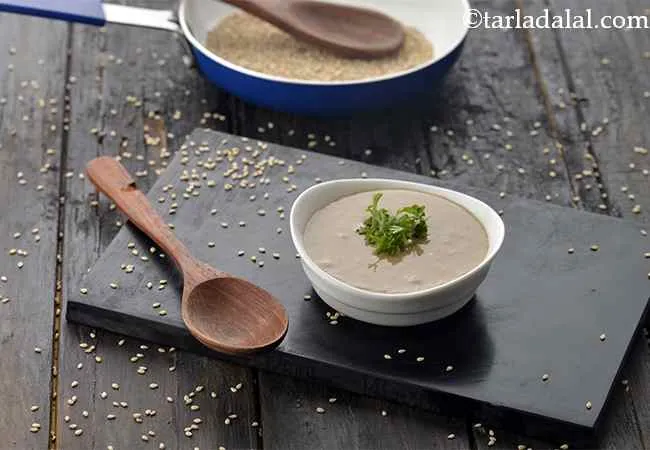 ताहिनी पेस्ट रेसिपी | ताहिनी पेस्ट बनाने की विधि | ताहिनी पेस्ट कैसे बनाएं - Tahini Paste, Lebanese Tahini Paste