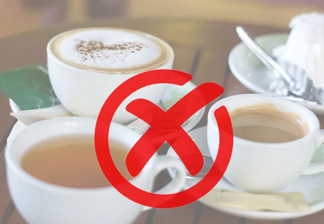 Tea and coffee.