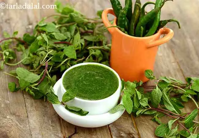  Teekha Pudina Chutney, Spicy Phudina Chutney