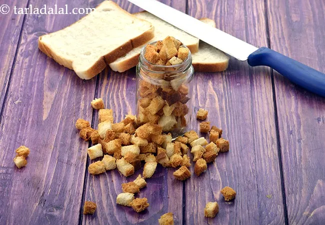Toasted Mini Croutons, Used in Soups and Salads