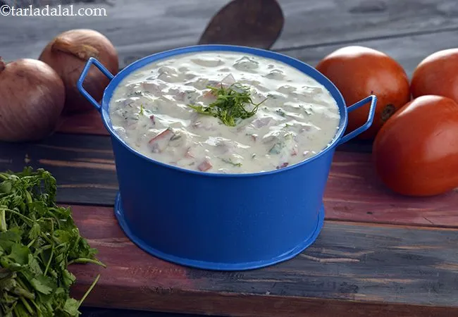  Tomato Onion Raita, Onion Tomato Raita
