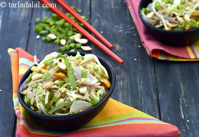Vegetables and Noodles in A Creamy Sauce