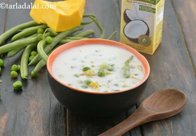 Vegetables in Coconut Milk, Mangalorean Style Valval