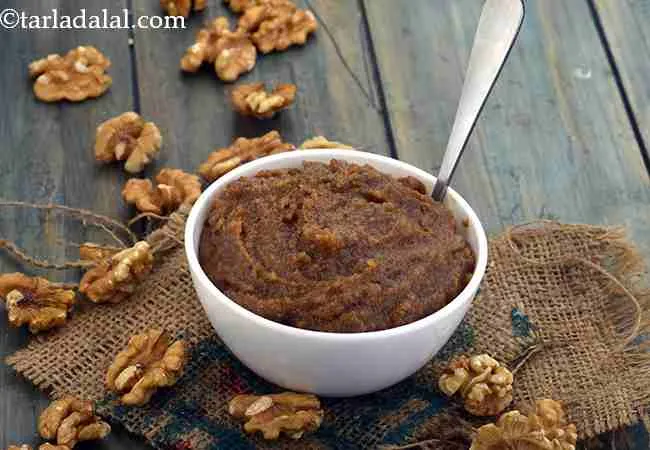 अखरोट का शीरा की रेसिपी | वॉलनट हलवा | गर्भावस्था अखरोट शेरा नुस्खा | Walnut Sheera