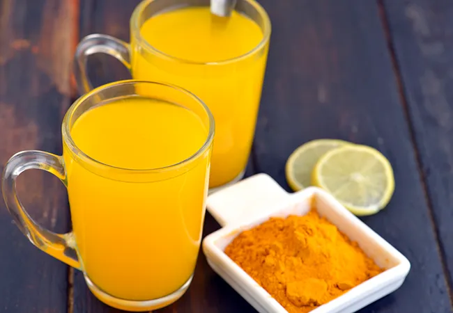 Warm Lemon Water with Turmeric, Anti Inflammatory and Good for Cold