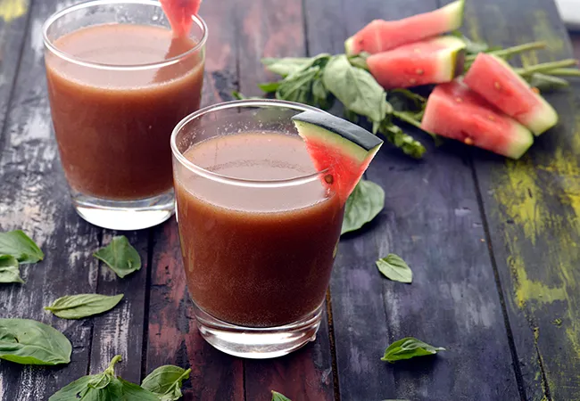  Watermelon and Basil Lemonade
