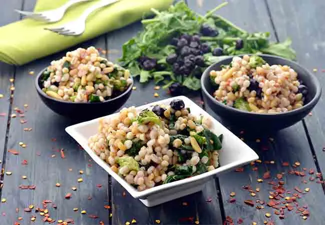 Whole Grain Broccoli and Pinenut Salad