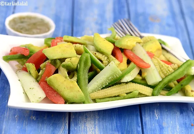 avocado salad for shiny hair recipe | tomato avocado salad | healthy avocado salad for lunch | avocado salad with cucumber and tomato |