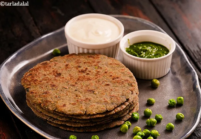 bajra peas roti recipe | healthy matar bajra paratha | low acidity roti