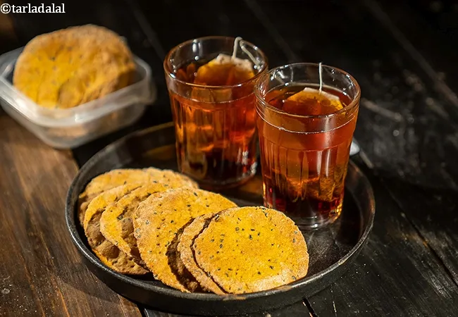 बेक्ड सोया पुरी रेसिपी | सोया तिल क्रिस्पी | हेल्दी सोया बेक्ड तिल की पूरियां | Baked Soya Puris