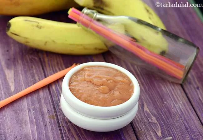  बनाना एण्ड पपाया प्यूरी - Banana and Papaya Puree for Babies 