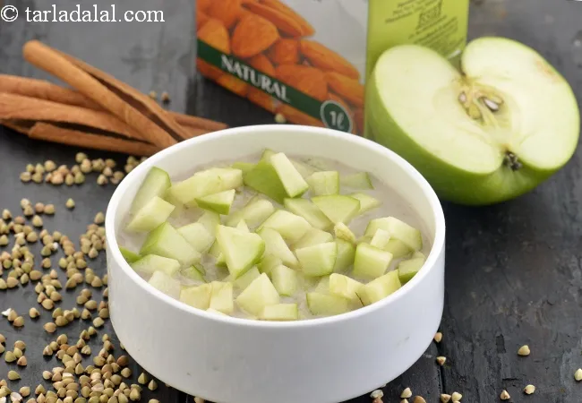 buckwheat groats apple porridge recipe | buckwheat apple porridge | healthy apple porridge with buckwheat |