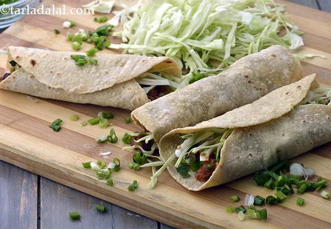 Burritos, Veg Whole Wheat Burritos, Diabetic Friendly
