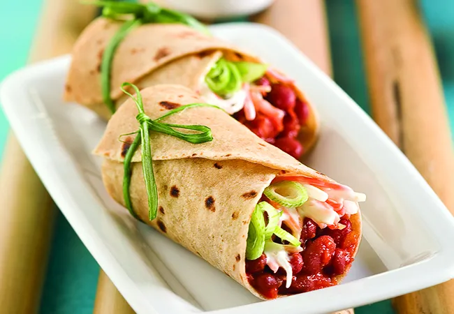  Chatpata Rajma Wrap ( Wraps and Rolls)