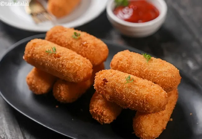 corn croquettes recipe | Indian style corn croquettes | corn and rice croquettes |