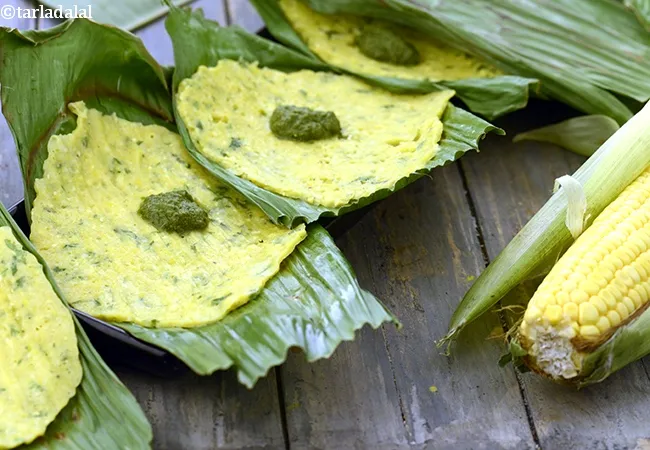 corn panki recipe | Gujarati sweet corn panki | Indian corn coriander panki |