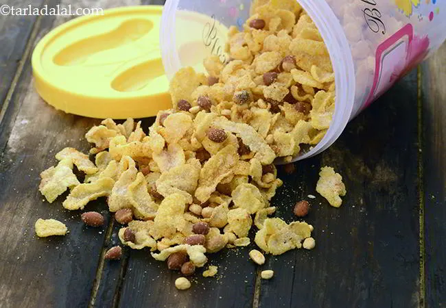 Corn Flakes Chivda ( Tiffin Treats)