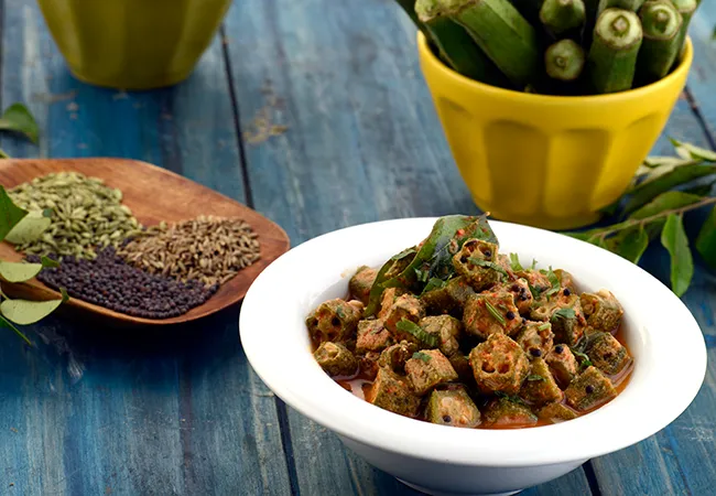  Dahi Bhindi, Healthy Dahi Bhindi