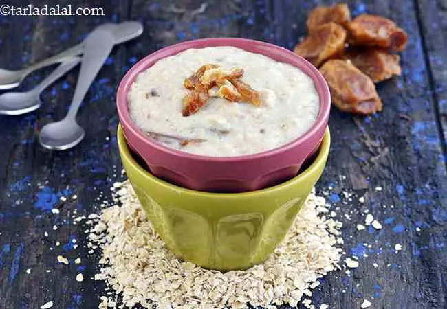 dates and oats kheer | oats and dates payasam | healthy dates and oats kheer |