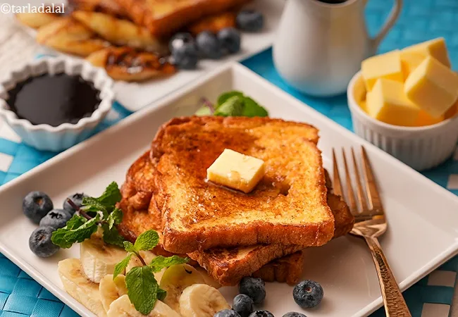 eggless French toast recipe | Indian style French toast without eggs | custard French toast |