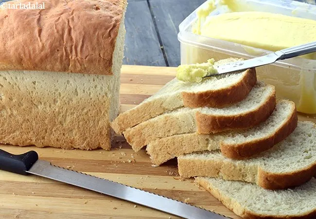 eggless bread loaf recipe | basic white bread loaf using yeast | how to make Indian yeast bread | easy perfect yeast bread |