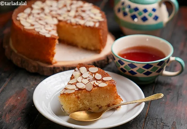 eggless semolina coconut cake recipe | coconut semolina cake | eggless basbousa | Indian suji coconut cake