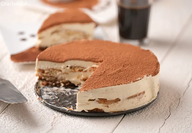 eggless tiramisu cake recipe | Indian style tiramisu cake | no bake classic tiramisu |