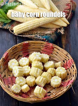 baby corn roundels