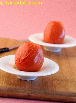 blanched tomatoes