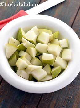 chopped pears