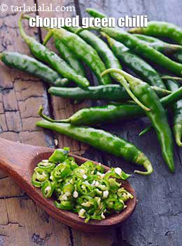 chopped green chillies