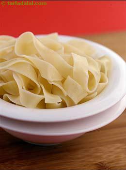 Cooked fettuccine