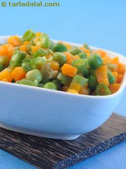 boiled mixed vegetables