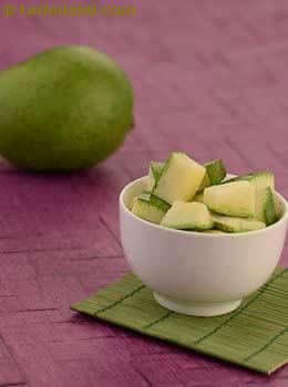 raw mango cubes