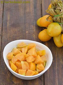 chopped gooseberries
