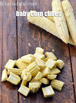 baby corn cubes
