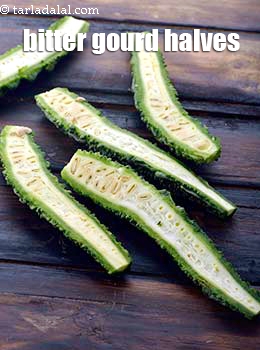 bitter gourd halves
