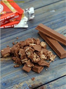 crushed kit kat chocolate fingers